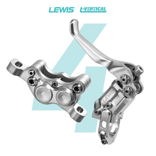 Hydraulická kotúčová brzda Lewis LV4 strieborná predná+zadná