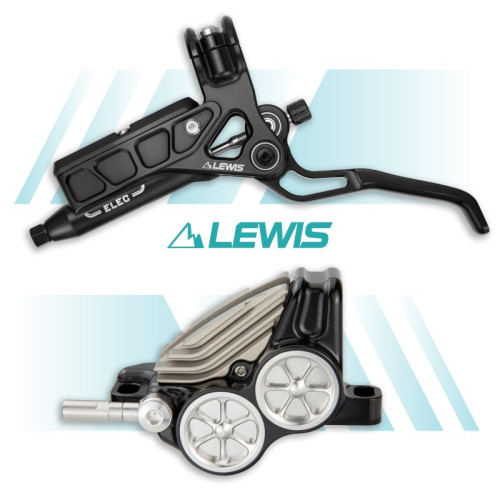 Hydraulická kotúčová brzda Lewis EB 20-21 mm 4 piestová čierna
