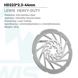 Brzdový kotúč Lewis HEAVY DUTY 223 mm s hrúbkou 2,3 mm pre predné koleso