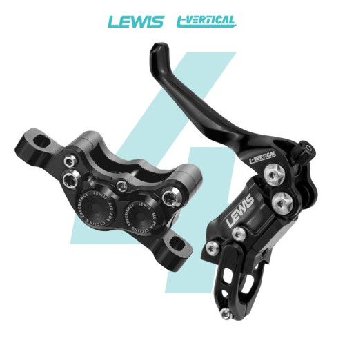 Hydraulická kotúčová brzda Lewis LV4 čierna predná+zadná